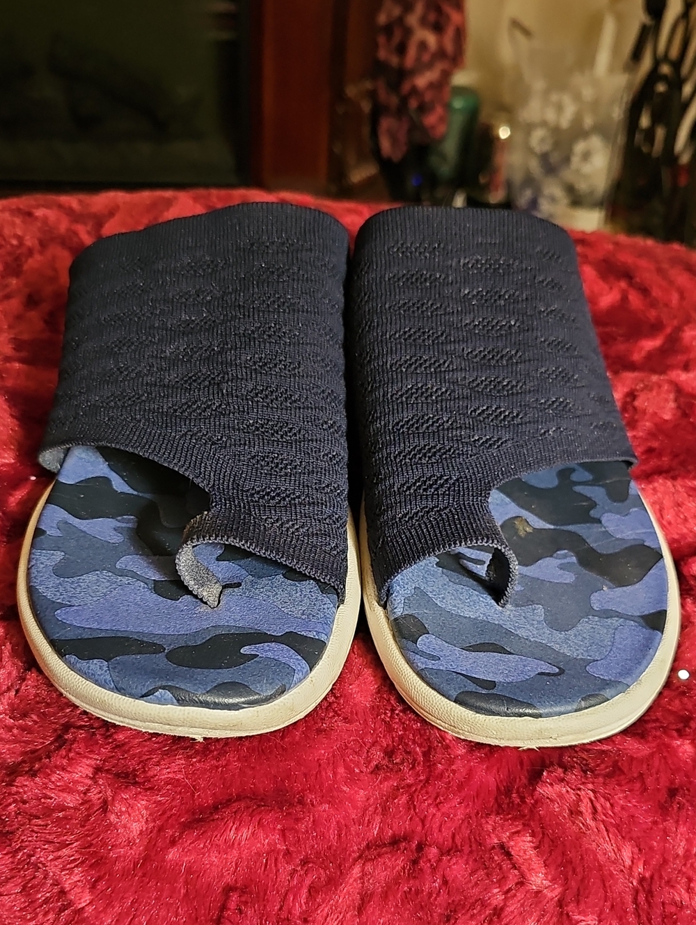 RBX Navy Blue Camo Slide Sandals